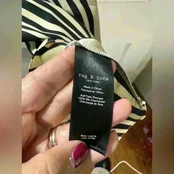 rag & bone Black and White Striped Dress - Picture 5 of 7